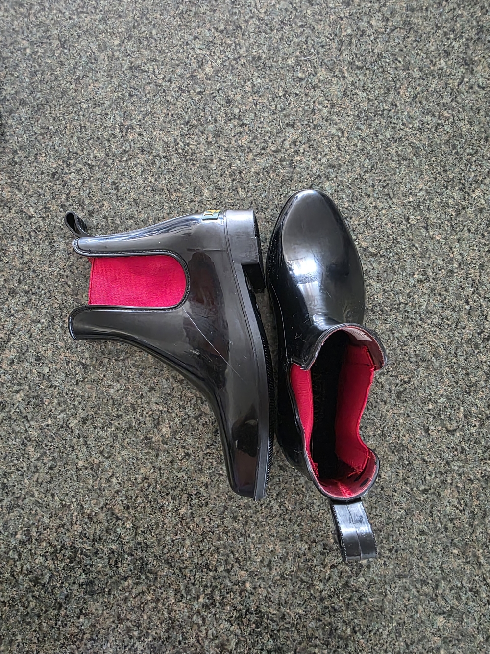 Ralph Lauren Chelsea Rain Boot With Red Lining